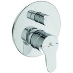 Ideal Standard - Mitigeur monocommande pour baignoire ou douche encastré, Deux voies, Parties extérieures, Chrome