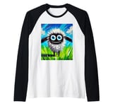 Whimsy in the Field, Funny, Fanciful, Quirky Raglan Baseball Tee