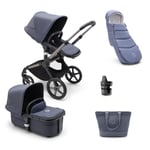 bugaboo Kombivagn Fox 5 med tillbehör Grafit/Stormy Blue