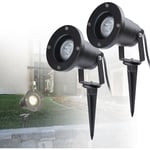 Garden Light Led Jardin Spot Blanc Chaud 2 Pack led Éclairage De Jardin IP65 4W GU10 Avec Prise Au Sol Prairie - Hengda