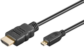 Goobay Højhastigheds HDMI™-kabel med Ethernet (Micro, 4K @ 60 Hz) HDMI™ stik (type A) > HDMI™ micro stik (type D), 3 m