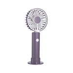 Handheld USB Electric Mini Portable Outdoor Indoor Small Fan, Adjustable Three Speed, Suitable For Home And Travel（purple）