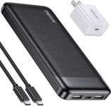 Power Bank 10000mah+Caricabatterie,Batteria Caricatore Portatile Con Ricarica Rapida 5v/3a Spina Usb-C,15w Mini Powerbank Per Apple Iphone 14/13/12/11,Ipad,Airpods Pro,Xiaomi,Huawei,Samsung