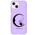 Coque violet Iphone 14 fee lune