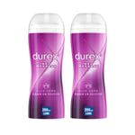 Durex Gel De Massage Lubrifiant Douceur À Base D'Eau - 2 en 1 Aux Extraits d'Aloe Vera 200ml Gel(S) 2x200 ml