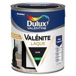 Dulux Valentine Peinture Laque Valénite Intérieur et Extérieur Multi-supports - Finition parfaite et lisse, Formule Haute Résistance - Satin Noir 2 L