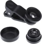 Thumbs Up 3-in-1 Lens Set with Wide Angle/Macro/Fish Eye Smartphone Lens - Black