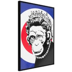 Plakat - Queen of Monkeys - 30 x 45 cm - Sort ramme