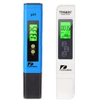 pancellent Mètre de Test de qualité de l'eau TDS PH EC Température 4 dans 1 Ensemble Testeur numérique avec Écran LCD Test pour Piscine, Aquarium (Bleu)