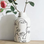 Kimdio Vase en céramique pour décoration d'intérieur, Vase à Fleurs au Design irrégulier Abstrait, décoration de Salon, vases décoratifs minimalistes pour Herbe de la Pampa