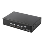 StarTech.com 4 Port DisplayPort KVM Switch, USB 2.0, 3.5mm Mini-Jack Audio, Up-t