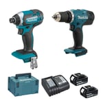 MAKITA MACHINES Ensemble de 2 machines 18 V Li-Ion DLX2141JX2 3 Ah (DTD152 + DDF453)