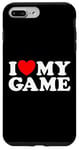 Coque pour iPhone 7 Plus/8 Plus J'adore mon jeu Funny On Gamer Win Play Sport, fan de jeux vidéo