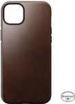 Nomad Modern Leather Case (iPhone 14 Plus) - läderskal - Mörkbrun