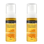 2x Neutrogena Clear & Soothe Mousse Cleanser 150ml