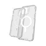 ZAGG Gear 4 Crystal Palace Snap D30 Protective Case for iPhone 12 Pro Max, 5G, Slim, Shockproof, Wireless Charging, MagSafe, (Clear)