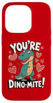 Coque pour iPhone 14 Pro Costume de dinosaure T-Rex pour la Saint-Valentin