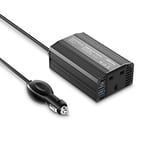 BESTEK 300W Power Inverters 12V to 240V 230V Transformer Car Charger Lighter Adapter with 3 Pin Plug and Dual USB Ports for Your Laptop, iPad, iPhone, Tablet, Consoles & More (Black)