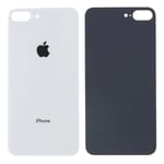 VITRE ARRIERE COMPATIBLE AVEC ADHESIF POUR APPLE IPHONE 8 PLUS BLANC