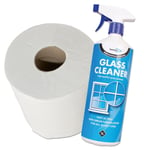 Glass Cleaner  Spray Tissue Bundle Clean Windows & Conservatory Glass & Frames