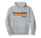 Rio De Janeiro Vintage Stripes Pullover Hoodie