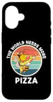 iPhone 16 Retro Bee The World Needs More Pizza Retro Pizza Lover Case