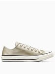 Converse Womens Metallic Ballet Chuck Taylor All Star Trainers - Beige, Beige, Size 7, Women