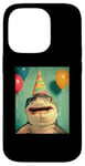 iPhone 14 Pro Shark Retro Art Print Birthday Party Balloons & Party Hat Case