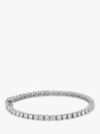 Simply Silver Cubic Zirconia Tennis Bracelet, Silver/Clear