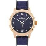 Mens Wristwatch SUPERGA STC007 Silicone Gray Canvas Blau Gold Rose Sub 30mt