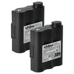 vhbw 2x Batterie compatible avec Alan / Midland GXT-1000, G9, G7 XT PMR LPD, G7 XT PMR, GXT-1050, Atlantic radio talkie-walkie (700mAh, 6V, NiMH)