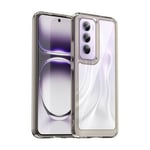 Oppo Reno 12 Pro Soft Gel Bumper Case [Clear Grey]