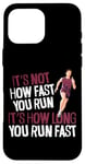 iPhone 16 Pro Max Running Runner Half Marathon Vintage It's Not How Fast You Case