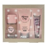 Victoria's Secret Pink Warm & Cozy 3 Piece Gift Set: Body Mist 75ml - Body Lotion 75ml - Sparkling Lip Oil 15ml