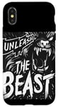 Coque pour iPhone X/XS Déclaration cool Unleash the Beast pour garçons et filles