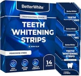 BetterWhite Professional Teeth Whitening Strips 7 Treatments - Enamel Safe - Non-Sensitive Formula - 14 Peroxide-Free Whitening Strips - Dentist Formulated Teeth Whitening Kit