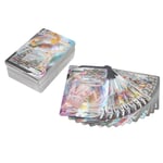 100-pack Glänsande Samlarkort Set Färgglada Klara Tryckta Glänsande Kort Set för Animefans