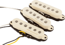 Fender Strat Pickups Vintage Noiseless Stratocaster White Covers Set 3