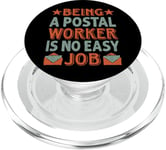 Being A Postal Worker Is No Easy Job - Collier bleu amusant PopSockets PopGrip pour MagSafe