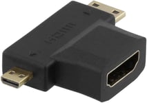 Deltaco HDMI adapter - HDMI til Mini -HDMI og Micro-HDMI