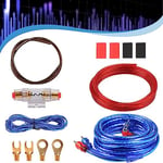 8GA Kit de Cables d'amplificateur de Voiture, Amplificateur Subwoofer Audio de Voiture, Kit Cablage Installation Amplificateur de Voiture, Cable d'amplificateur de Puissance Kit de Voiture(5m)