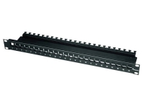 Telegärtner modulhållare patchpanel 24xAMJAMJJSModKupp 19 svart inkl. kabelhållare Keystone