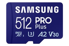 Samsung Pro Plus 512Gb Microsd Uhs-I U3 Full Hd 4K Uhd 180Mb/S Read 130Mb/S Write Memory Card Incl. Sd-Adapter 2023