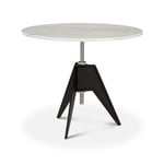 Tom Dixon - Screw Café Table, Rund toppskiva i marmor Ø90 - Vit - Ruokapöytä - Valkoinen - Metalli/Kivi