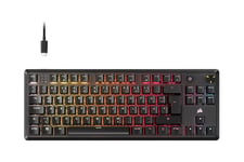 CORSAIR K70 CORE TKL RGB - tangentbord TKL - QWERTZ - tysk - svart Inmatningsenhet