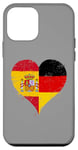 iPhone 12 mini Small Vintage Heart for Spanish German A Spain Germany Flag Case