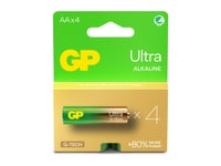 Gp Batteries Ultra Alkaline Gp15au, Engångsbatteri, Aa, Lr06, Alkalisk, 1,5 V, 4 Styck, Cd (Kadmium), Hg (Kvicksilver)