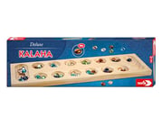 Noris 606101981 Deluxe Kalaha Jeu de Pierres Simple et Tactique à partir de 6 Ans Plateau de Jeu en pin 43 cm à partir de 2 Joueurs