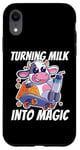 Coque pour iPhone XR Transformer le lait en machine à fromage magique avec humour d'élevage de vache laitière