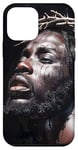 Coque pour iPhone 12 mini Jésus Noir, Christianisme, Église, Christ, Jésus